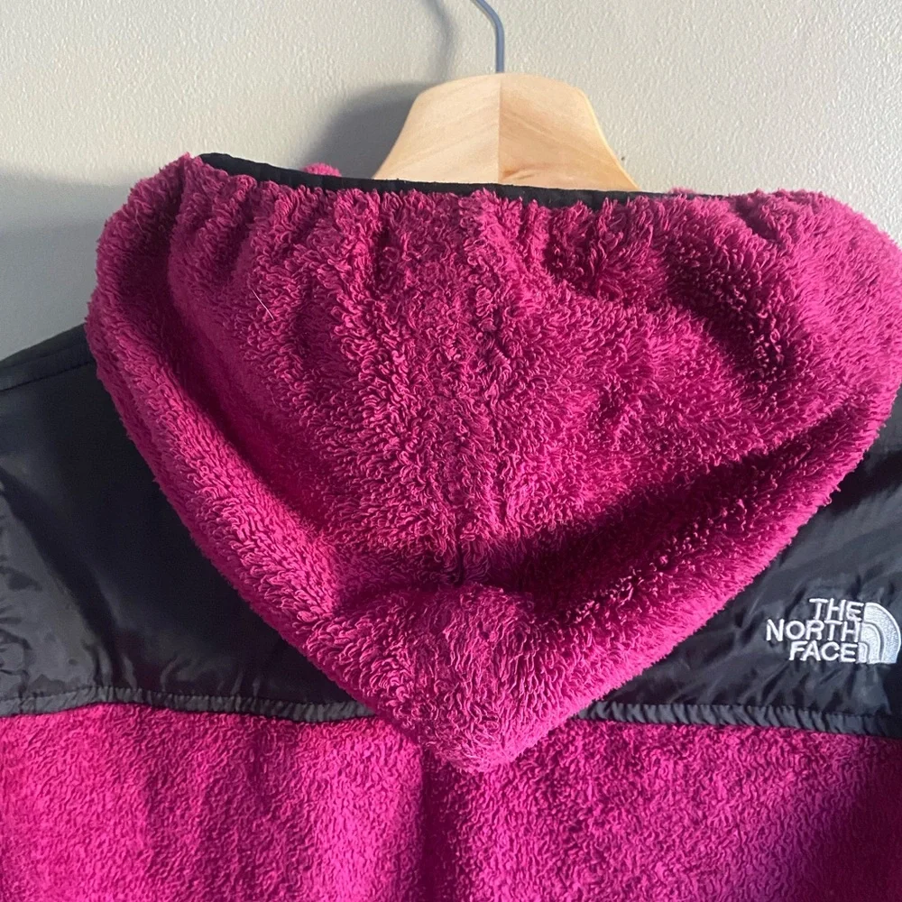 The North Face Girls L 14/16 Blue Magenta Fleece Hoodie Jacket Full‎ Zip Classic